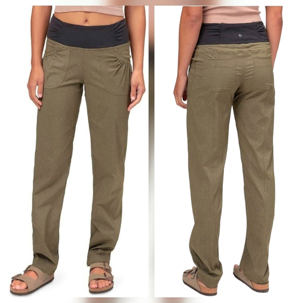 Prana Summit Pant Cargo Green Heather Mid-Rise Small Regular Hiking Gorpcore